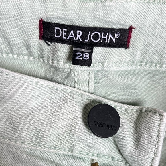 Dear John Light Blue Playback Cuffed Chopped Straight Leg Jeans - Picture 7 of 10